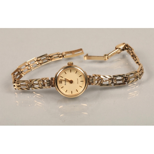 88 - Ladies 9 ct gold Accurist wrist watch11.2 grms