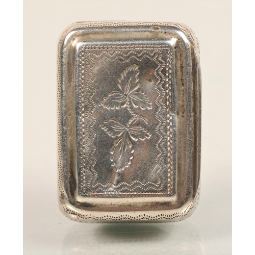 94 - Silver vinaigrette, Birmingham 1811 2.8cm x 2.0cm.