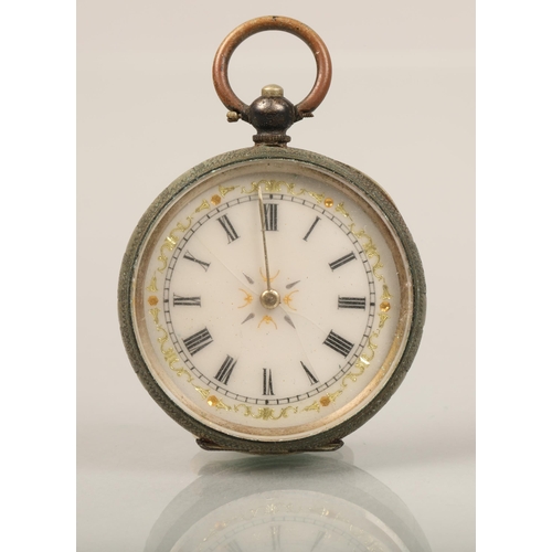 96 - Silver ladies pocket watch, gents silver pocket watch & gents Acier gun metal pocket watch