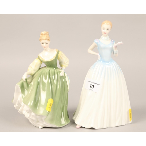 10 - Two Royal Doulton figures, Fair Lady HN 2193, Happy Birthday HN 4393 (2)