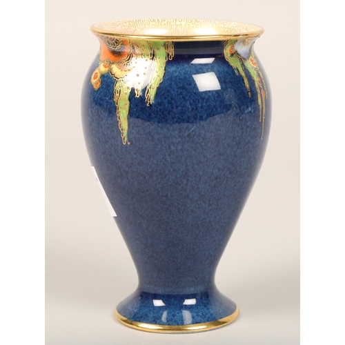 9 - Crown Devon small blue vase, no. 2344, 11.5 cm