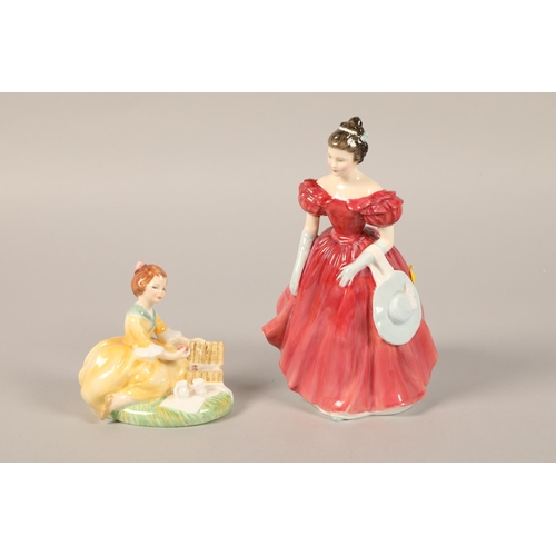 161 - Royal Doulton 'Winsome'  HN 2220, Picnic HN 2308 (2)