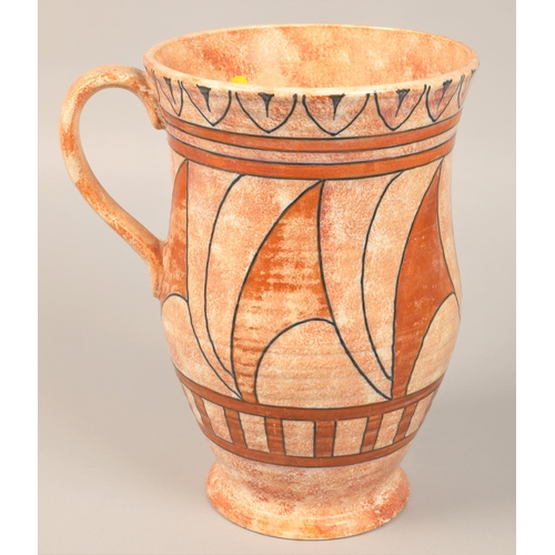 26 - Charlotte Rhead Burleigh Ware large jug , 4752, 25.5 cm high