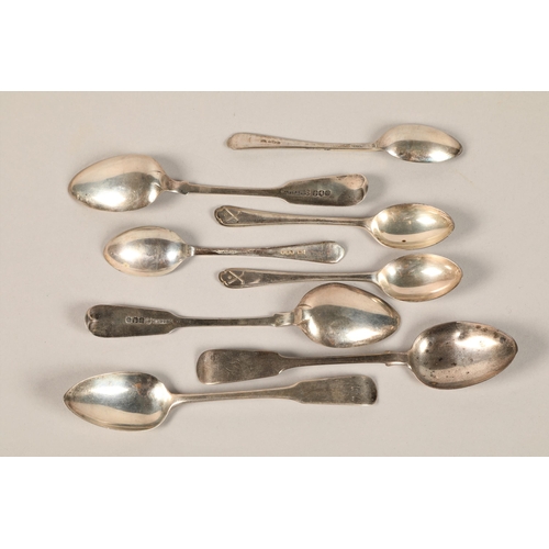 170 - Four Victorian Scottish Silver tea spoons, Glasgow  with four others (8)108 grams