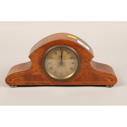 189 - Edwardian mantel clock, 29 cm across