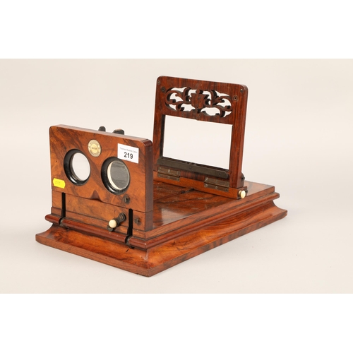 219 - 19th century Walnut Rowsells Patent Graphoscope