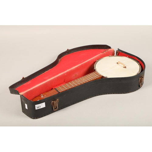 291 - Grover Banjolele, overall length 56 cm in leather case