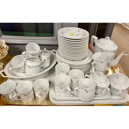 293 - Quantity of Hutschenreuther 'Comtesse' dinner and coffe ware including coffee pot, 12 coffee cups, s... 