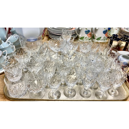 269 - Assortment of glass including Corbett, glass lampshade and medicine bottles