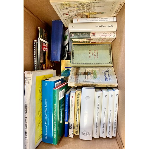 323 - Two boxes of books including some art related reference books, mainly in German