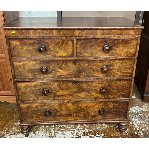 542 - Victorian mahogany two over three chest of drawers106 cm long,111.5 cm high