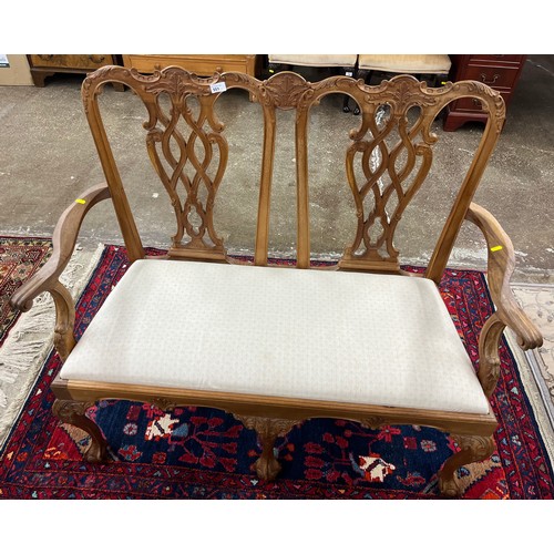 551 - Mahogany two seater settee