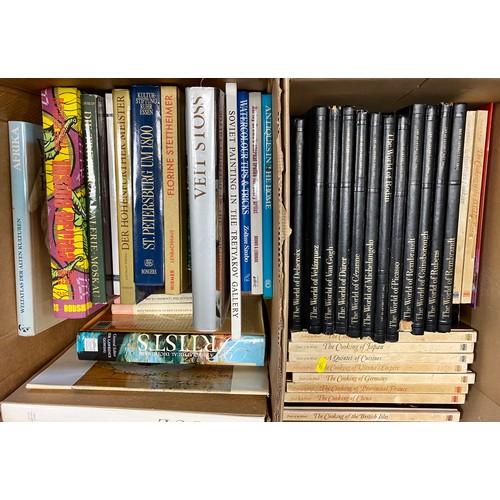 370 - Selection of books, including a collection of art reference, travel and cook books