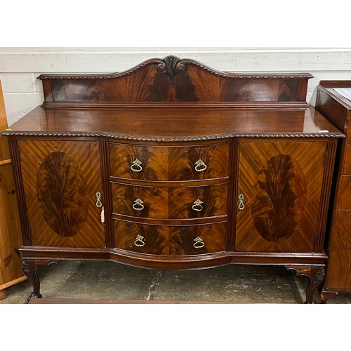 606 - Mahogany sideboard with ball & claw feet