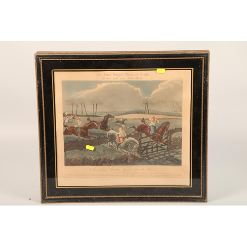 390 - Three Steeple chase prints by H Alken, 46 x 52 cm including frame (3)