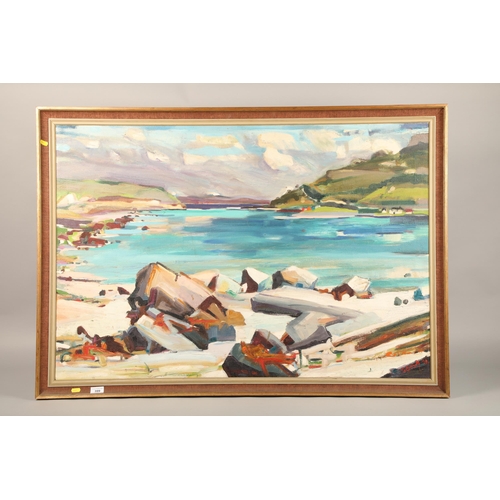 399 - Bill Seviour, framed loch landscape, oil on canvas, dated 197075cm x 110cm