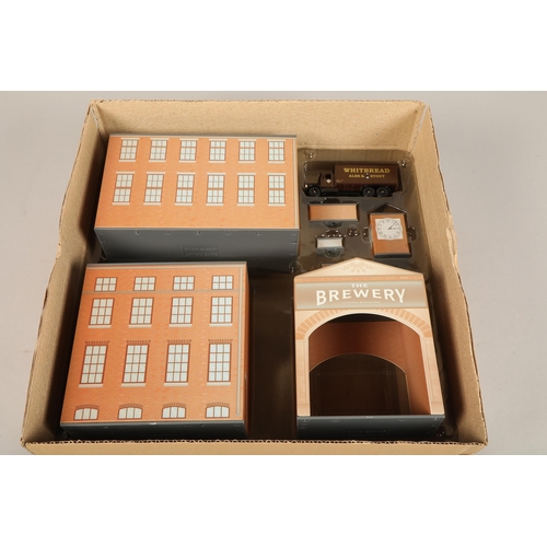 327 - Days gone by limited edition Brewing in Britain van and three piece plated brewery in box