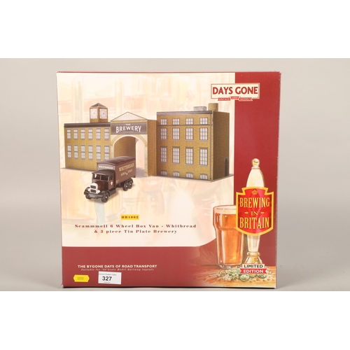 327 - Days gone by limited edition Brewing in Britain van and three piece plated brewery in box