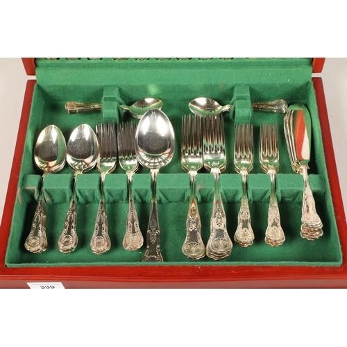 339 - Canteen of Viners cutlery, Kings Royal design.