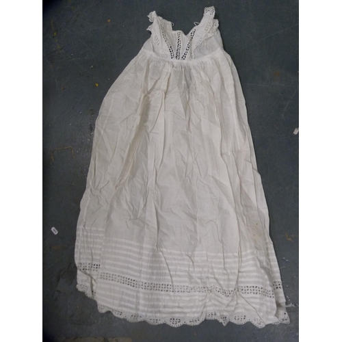 122 - 19th century Simon & Halbig German bisque-headed doll and a christening gown.