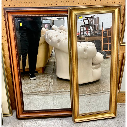 440 - Two framed lounge mirrors