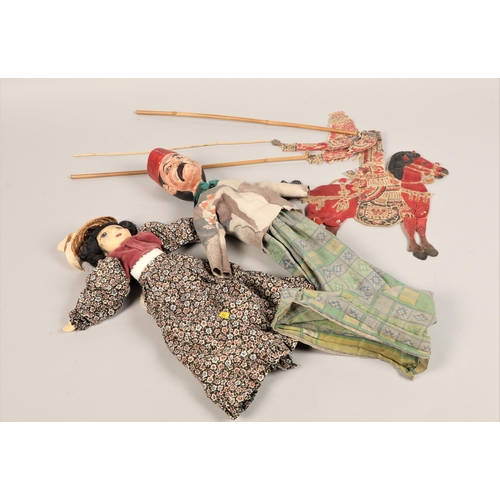 248 - Japanese shadow puppet of a horse, Turkish puppet and a doll (3)