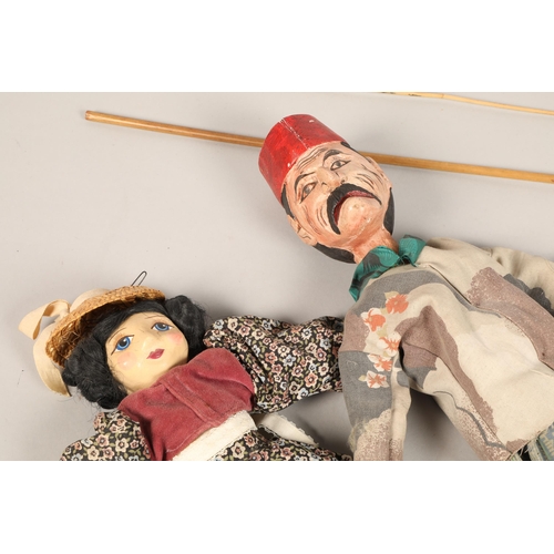 248 - Japanese shadow puppet of a horse, Turkish puppet and a doll (3)