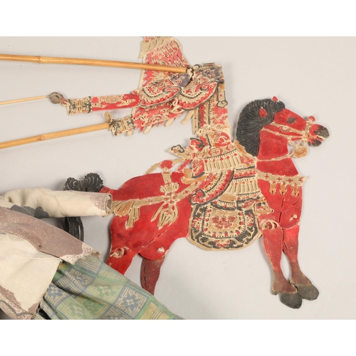 248 - Japanese shadow puppet of a horse, Turkish puppet and a doll (3)