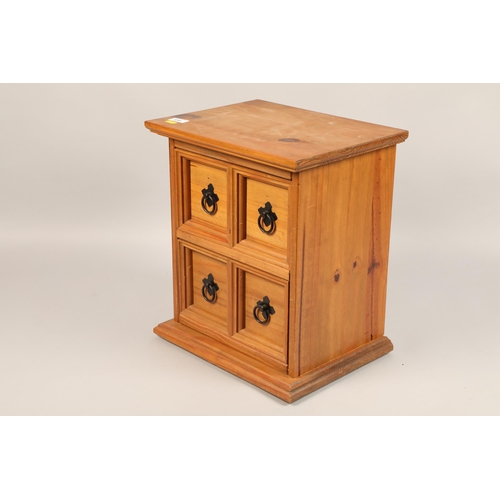 458 - Small pine four drawer chest 