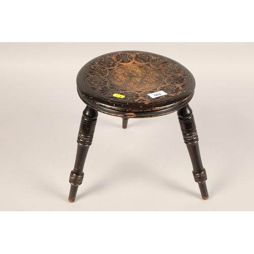 503 - Carved milking stool