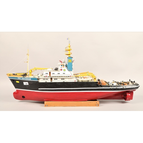 545 - Hand built radio controlled model of a boat(Smit Rotterdam)97 cm long