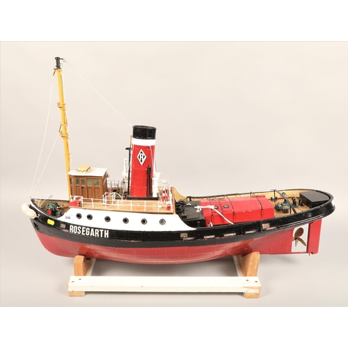 546 - Hand built radio controlled model of a boat(Rosegarth)96 cm long