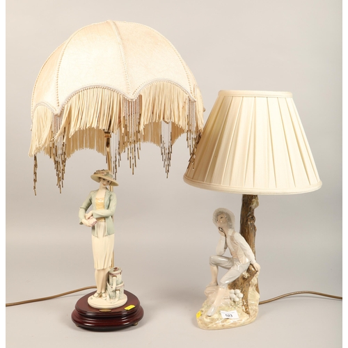 523 - Two figure table lamps