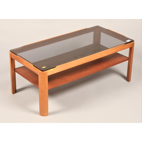 460 - Glass Topped rectangular lounge table