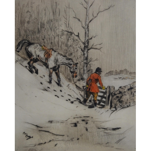 275 - Tom Carr (British, 1912 - 1977)'Come on, Yer Brute' and 'In the Snow: The Hunt Wicket'Two pencil sig... 