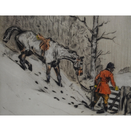 275 - Tom Carr (British, 1912 - 1977)'Come on, Yer Brute' and 'In the Snow: The Hunt Wicket'Two pencil sig... 