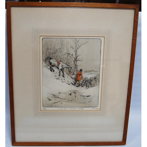 275 - Tom Carr (British, 1912 - 1977)'Come on, Yer Brute' and 'In the Snow: The Hunt Wicket'Two pencil sig... 