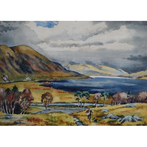 266 - TJ Bertram (Scottish)Autumn, Newark Tower, YarrowSigned and dated 10/86, watercolour, 26.5cm x 35cm,... 