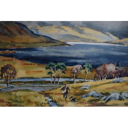 266 - TJ Bertram (Scottish)Autumn, Newark Tower, YarrowSigned and dated 10/86, watercolour, 26.5cm x 35cm,... 