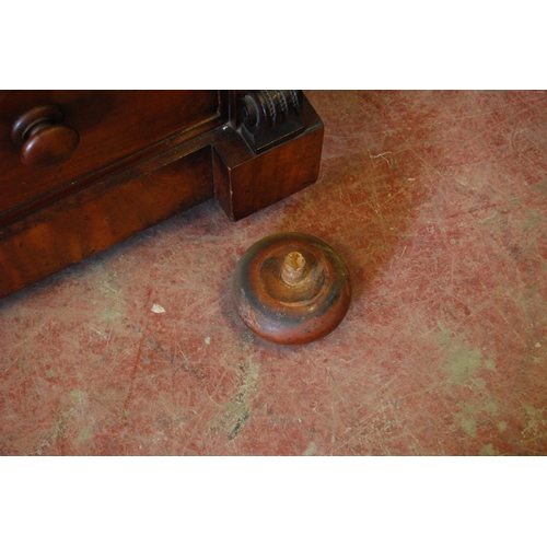 307 - Victorian Scottish mahogany breakfront chest of drawers with three short over three long drawers fla... 