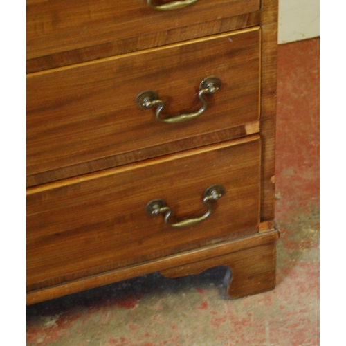 314 - Mahogany bachelor's chest of drawers in the George III style, c. early 20th century, with pull-out b... 