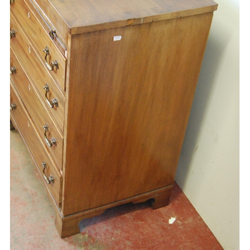 314 - Mahogany bachelor's chest of drawers in the George III style, c. early 20th century, with pull-out b... 