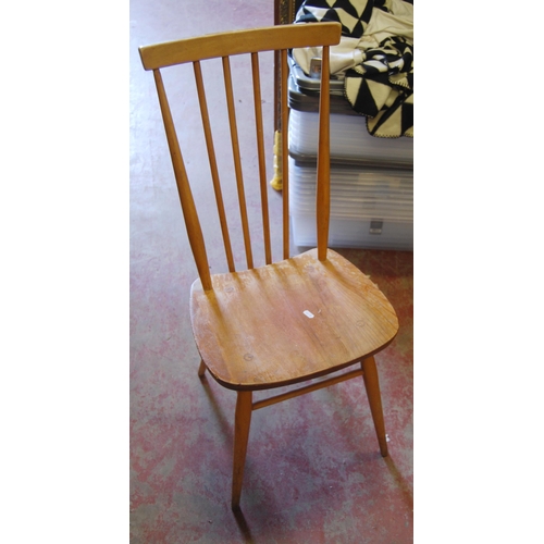 315 - Blonde Ercol refectory-type table and four chairs, c. 1960s, the table on splayed supports, 71cm hig... 