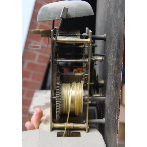 303 - 19th century Scottish mahogany eight day longcase clock with 14in painted dial named to William Law,... 