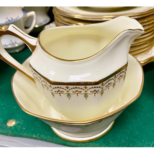 40 - Plant Tuscan cream and gilt tea set including 12 cups and saucers, cake plates, milk jug and bowl