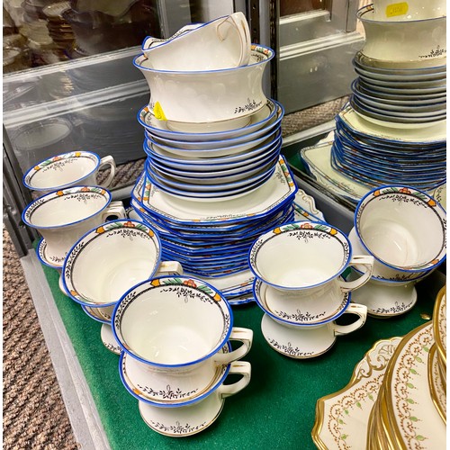 41 - Paragon Longsdon tea set, including 12 cups and 10 saucers, cake plates, 12 side plates