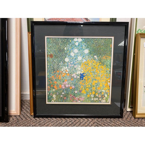 409 - Three framed prints, three framed oils & framed pastel