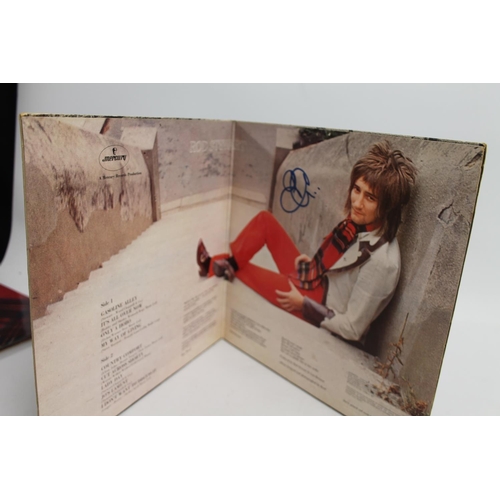 299 - Rod Stewart Gasoline Alley on vertigo swirl label 6360 500 with textured sleeve and four others to i... 