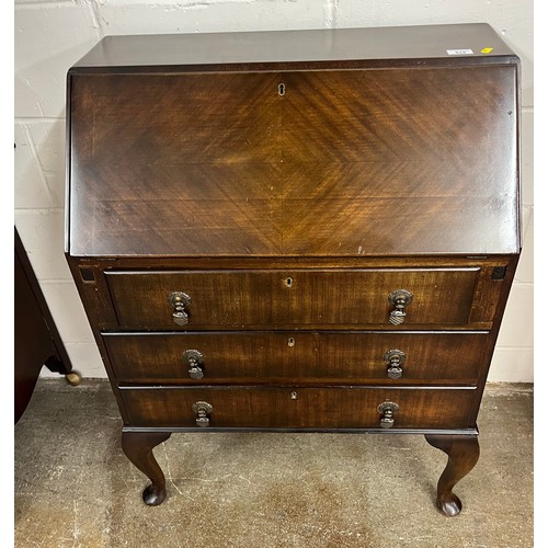 619 - Mahogany writing bureau