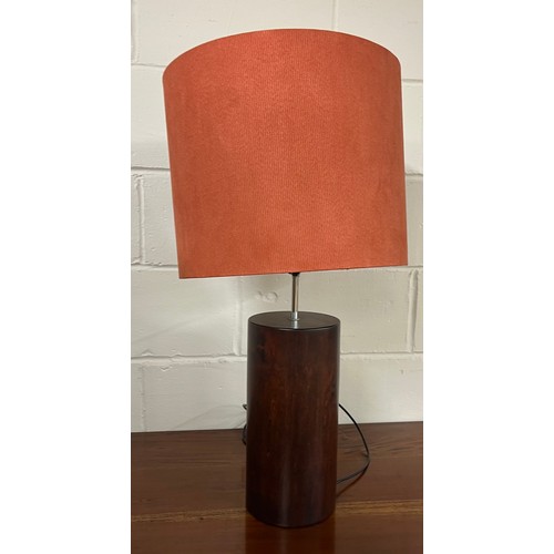 629 - Modern wooden table lamp base with shade